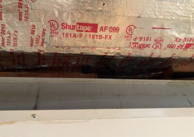 Plenum joint sealed after drying a wet plenum in Boynton Beach