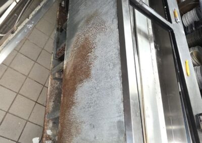 Refrigeration unit compartment in a restaurant kitchen during a repair in Boynton Beach